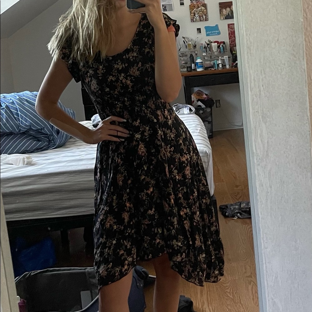 black shirt long dress